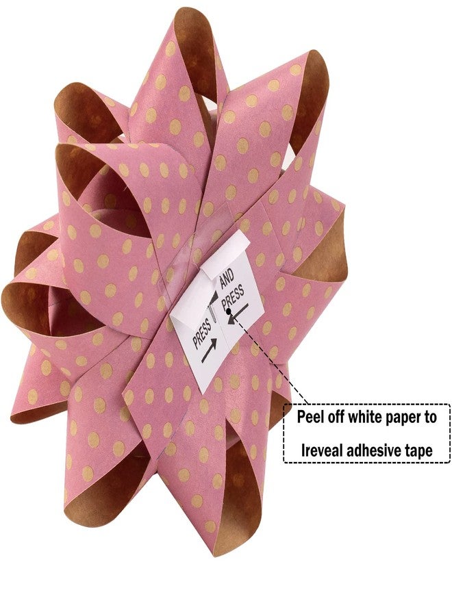 RUSPEPA Kraft Paper Gift Bow Assortment - Flower, Plants and Dot Design for Mother's Day, Holiday, Birthday, Wedding, Baby Shower - Total 15 Bows, 3 Size - Image 3
